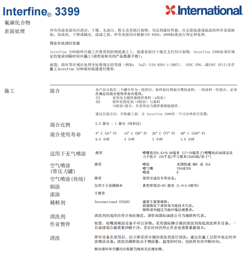 Interfine 3399氟碳化合物防腐涂料