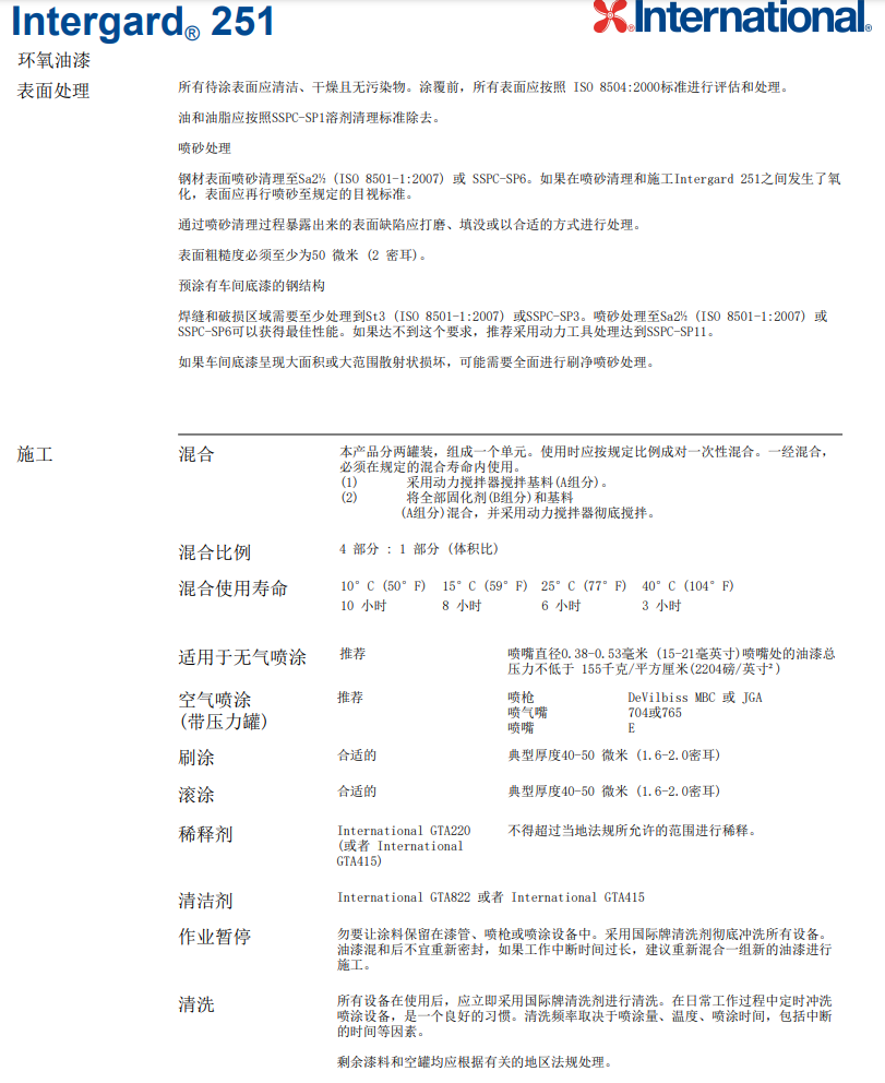 Intergard 251环氧油漆阿克苏诺贝尔